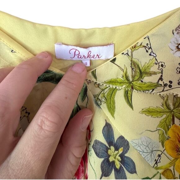PARKER Vanna Dress in Spring Sangria - Yellow Size Small - Picture 6 of 10
